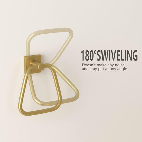 Towel Ring Brushed Gold,Hand Towel Holder for Bathroom SUS304 Stainless Steel Towel Racks Wall Mount Towel Hanger Bath Accessories...