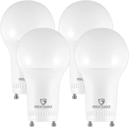 Great Eagle Lighting Corporation 15W (100W Equivalent) GU24 LED Light Bulb Dimmable 5000K Daylight, UL, replace CFL Twist-in 2 Prong (4-Pack)...