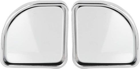 X AUTOHAUX 2pcs Adjustabe Blind Spot Mirrors 360° Degree Rotate Sway Fan Shaped HD Glass Convex Mirror...