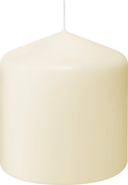 BOLSIUS 6 Ivory Pillar Candles Bulk - 3x3 Inches Candle Set - 25+ Hours Clean Burning - No Palm Oil - 0% Animal Fat - Premium European Quality - U...