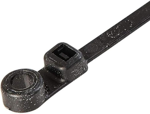 GTSE 100 Pack Of Black Screw Mount Head Zip Ties, 4" x 0.1", Zip Ties With Screw Hole...