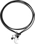 Pingyongchang Handmade Moon Heart Leather Anklet Cord Wrist Bracelet Adjustable Wax String Minimalist Waterproof Adjustable Foot Wrap Jewelry Insp...