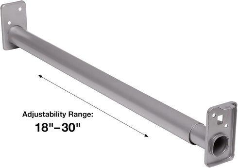 Knape & Vogt Closet Pro HD RP0022-18/30 Adjustable Closet Rod, 18-Inch to 30-Inch, Platinum...