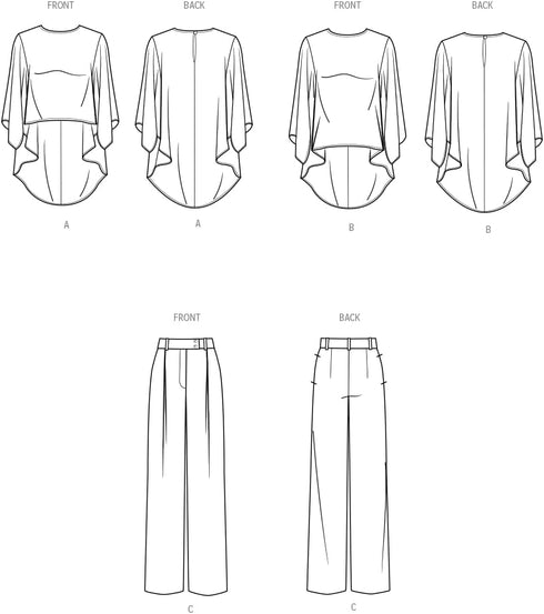 Simplicity Easy to Make Women's Crew Neck Tops and Pants Sewing Pattern Packet, Design Code S9926, Sizes 20W-22W-24W-26W-28W, Multicolor...