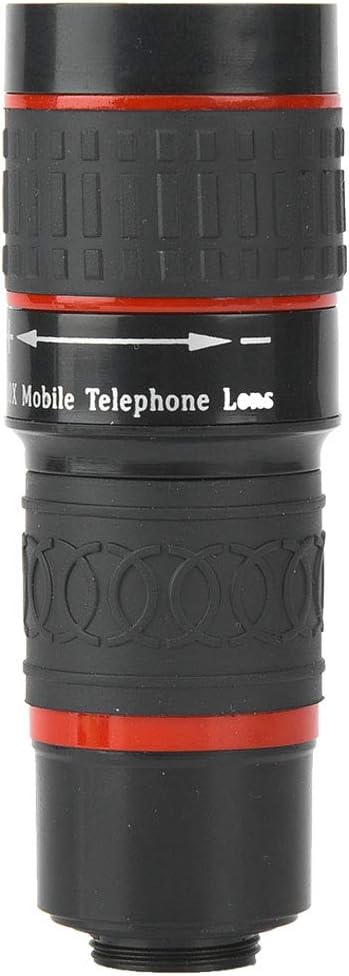 20x Telephoto Zoom Telephoto Lens, Cell Phone Camera Lens, Portable HD Lens with Clip, Compatible with Smartphones, Tablets and PCs (Black)...