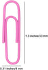 300 Pack Small 33mm Paper Clips - 1.3 Paper Clip Office Supply Accessories - Cute Paper Needle - Vinly Coated Color Bookmark(Pink)...