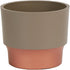 The HC Companies 5 Inch Sprite Round Planter - Small Plastic Plant Pot with Drainage for Indoor Outdoor Plants, Artisian Taupe...