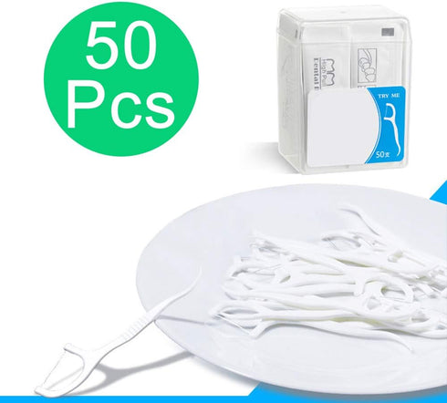 50 Count,Individually Wrapped Micro Dental Floss (50 Pcs)...