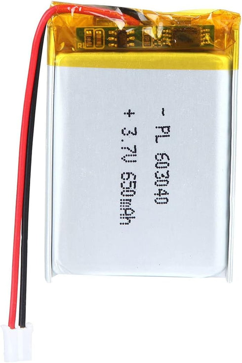 3.7V 650mAh 603040 Lipo battery Rechargeable Lithium Polymer ion Battery Pack with PH2.0mm JST Connector...