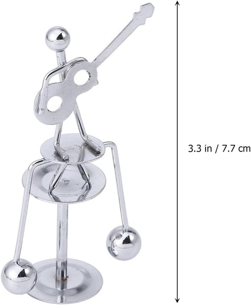 Veemoon Perpetual Motion Desktop Ornament Metal Balance Decoration Small Physics Decor Perpetual Motion Machines Energy Desk Mini Iron Art Decor f...