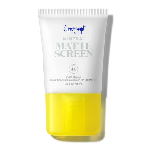 Supergoop! Mineral Mattescreen (SPF 40) - 15 mL - 100% Mineral, Oil-Free Broad Spectrum Sunscreen - Smooths Skin’s Appearance, Minimizes Pores & C...