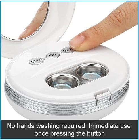 Contact Lens Cleaner Machine, Blumway Ultrasonic Contact Lens Cleaner with USB Charger, Small & Portable, Fit Disposal Soft Lens, Hard Lens, Conta...