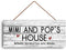 GUQFF 12x6 inch New Mimi and Pop's House Sign, Where Memories Are Made, Distressed Style, Gift for Grandparents...