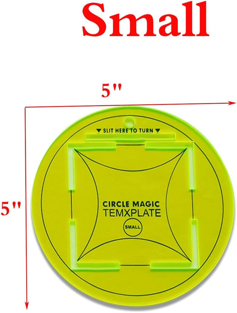Circle Magic Quilting Template Set (5'' and 10'') with 1pcs 1/4" Quilting Ruler Foot...