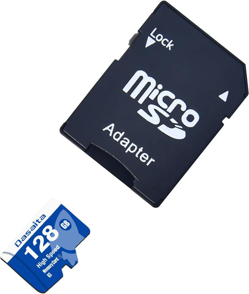 Dasaita Memory Card with Full Size Adapter, Read Speed up to 28 MB/s, 128 GB, for Dash Cam...