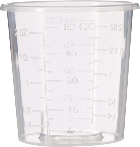 NSI 20 2oz Graduated Cups and 20 Wood Stir Sticks for Mixing Small Batches of Paint, Stain, Epoxy, Resin...