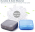 2 Pack Portable Travel Pill Organizer Case for Pocket or Purse Cute Small Daily Pill Box BPA Free Plastic Medicine Vitamin Holder Container (4 Com...