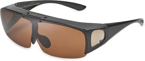 Polarized Sunglasses Fit Over Prescription Glasses for Men Women Flip Up Shield Wrap Around Driving Shades...