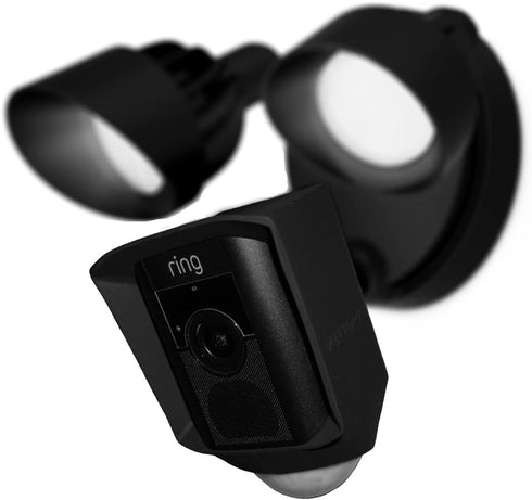 Silicone Skin Case Cover Compatible with Ring Floodlight Camera - Sun Glare, UV & Weather Protection Skins Cover - Black...