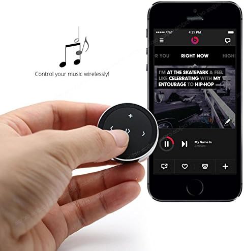 Wireless Bluetooth Media Button Remote Selfie Control Car Motorcycle Steering Wheel Music for iPhone or Android with Mount...