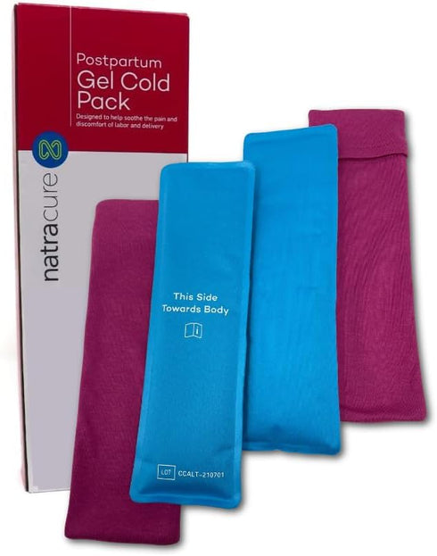 Postpartum Essentials by NatraCure: 2 Reusable Perineal Ice Packs, Cooling Postpartum Pads - Perfect for After Labor and Delivery Essentials, C Se...