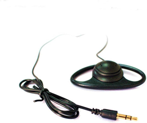Single Side Earphone D Shape Earpiece Headset Listen Only 3.5mm Hook Earbud simultaneous interpretation Headphone (1 Pack)...