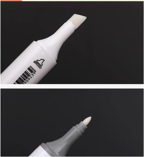 12 Colors Grayscale Art Marker Pen Double-Ended Sketch Markers Alcohol Based Ink Neutral Gray Tones Art Supplies for Sketching Shading Illustratin...