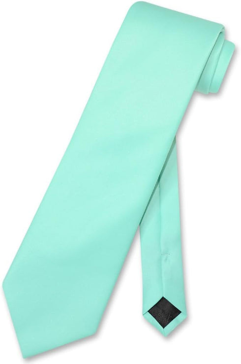 Vesuvio Napoli NeckTie Solid AQUA GREEN Color Men's Neck Tie...