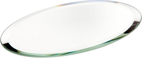 Plymor 3" x 5" Oval, 3mm Thick Beveled Glass Mirror, Pack of 3...