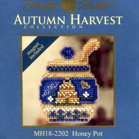 Honey Pot Beaded Counted Cross Stitch Ornament Kit Mill Hill 2012 Autumn Harvest MH18-2202...