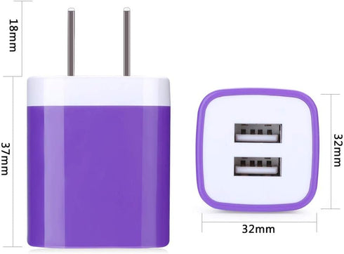 USB Charger Plug,Wall Charger,Charging Block,5-Pack 2.1A/5V Portable Power Cube Charger Adapter Compatible for iPhone 15/14/13/12/11 Pro Max/Xs Ma...