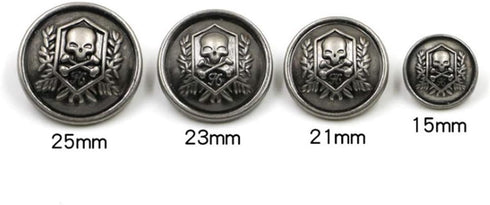11 Piece Antiqued Bronze Metal Blazer Button Set - Crown Lion- for Blazer, Suits, Sport Coat, Uniform, Jacket(Bronze)...