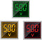 3pcs Digital Display AC Voltage Indicator, 22mm Square Head LED Voltage Tester AC50~500V Voltmeter Monitor Green red Yellow...
