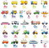DECOWALL DS8-2005N Transport Alphabet Kids Wall Stickers Wall Decals Peel and Stick Removable Wall Stickers for Kids Nursery Bedroom Living Room...