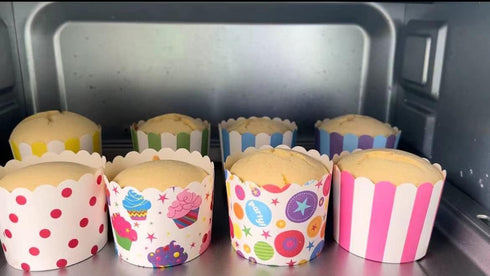 100pcs Random Colorful Premium Greaseproof Cupcake Paper Liners No Muffin Pan Needed Cupcakes Papers...