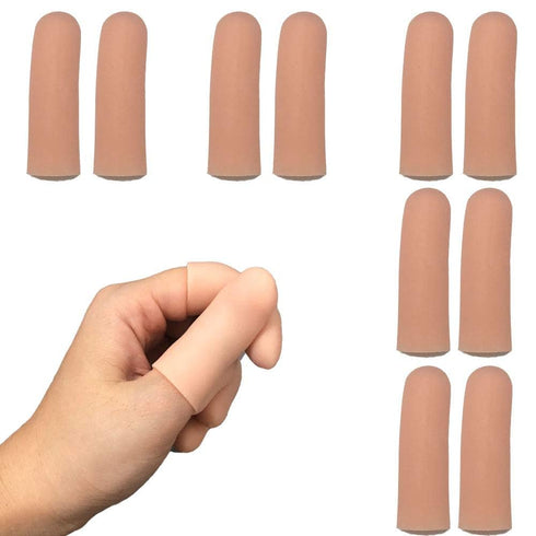 Gel Finger Protectors Finger Caps Silicone Fingertips Protection - Finger Cots Great for Trigger Finger, Finger Arthritis, Finger Cracking and Oth...