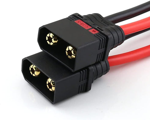 SoloGood 2pcs QS8 Charge Lead QS8 to 4mm Bullet Banana Connector Plug Charger Cable Lead 10AWG Silicone Wire Cable for FPV RC Power Supply......
