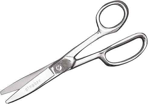 Gingher Utility Shears with Protective Sheath - 8" Stainless Steel Fabric Scissors - Blunt-Tip Knife Edge Fabric Shears - Silver...