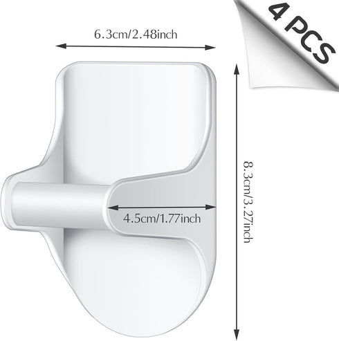 Taiyin 4 Pcs Wall Mount Spray Bottle Hooks Holder Spray Bottle Hanger Adhesive Hook to Create Storage Space Spray Bottle Rack Organizer Hanger for...