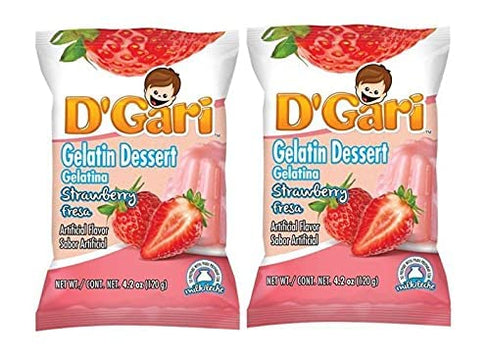 D'Gari Gelatinas | Gelatins (Fresa | Strawberry, 2 Pack)...