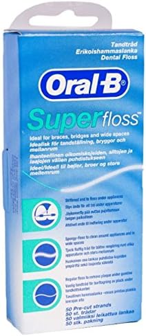 Oral-B Super Floss 50 Pieces Pre-Cut (Pack of 12)...