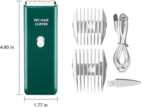 Dog Clippers,Quiet Washable USB Rechargeable Cordless Dog Grooming Kit,Electric Pets Hair Trimmers Shaver Shears for Dogs and Cats Green...