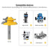 45 Degree Lock Miter Router Bit 1/4 Inch Shank.Woodworking Tools Joint Router Bits?Wood Milling Cutter Glue Joint Tools Set (1/4inch Shank, 1-1/2"...