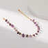 Gold Ankle Bracelets for Women,Purple Crystal Anklet Bracelet,Healing Stone Anklet Bracelet,Adjustable Summer Beach Foot Jewelry Gifts for Women...