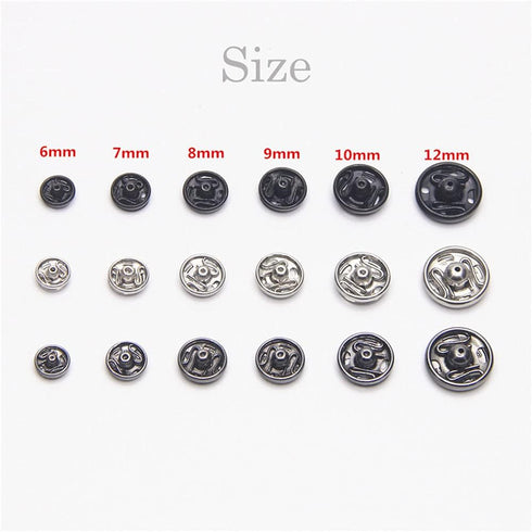 Mini Button Buckle Invisible Metal Snap Buttons Fasteners Press Studs Buttons for Sewing Clothing(Golden,7mm)...