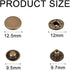 24 Sets Heavy Duty Leather Snap Fasteners Kit, BetterJonny 12.5mm Metal Snap Buttons Press Studs Leather Rivets Snaps with 4 Setter Tools for Clot...