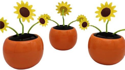 Solar Apple Blossom Bee Dancing FlowerSolar Dancing Ornament, Solar Dancing Figurines, Car Swinging Dancing Car Windowsill Decoration Honey Bee Sw...