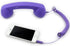 Retro 3.5mm Telephone Handset Cell Phone Receiver Mic Microphone Speaker for iPhone iPad Mobile Phones Cellphone Smartphone (Purple)...