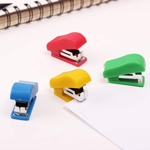 10 Set Mini Office Stapler with 10# Staples, Small Hand Stapler Portable Desktop Stapler Student Stapler...