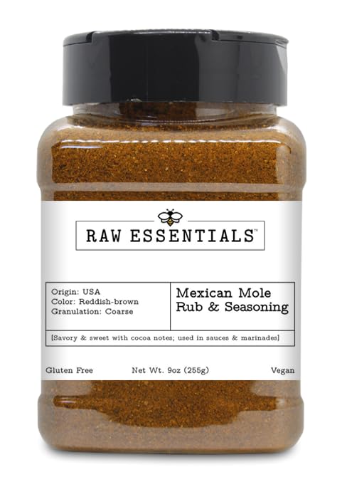 Mexican Mole Seasoning - Savory and Sweet - Used in Mexican Dishes - Delicious in Sauces and Marinades - 9 Ounce Bottle...